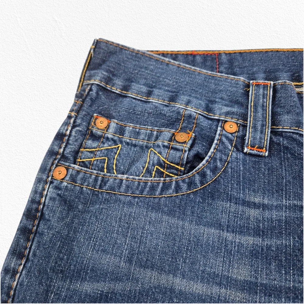 Y2K Vintage True Religion Bobby World Tour Jeans Straight Leg 33 x 33 USA Made